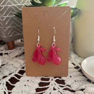 *3 for $20* Pink Heart Heel Barbie Shoe Earrings
